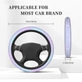 thumbnail image 5 of Gaeub Striped Gradient Breathable Stretch Elastic Steering Wheel Cover, Cool in Summer and Warm in Winter, Universal 15 inch, 5 of 8