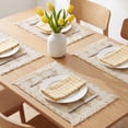 thumbnail image 2 of Unique Bargains 4pcs Cotton and Linen Washable Table Mats Lantern 17.7"x13.8", 2 of 6