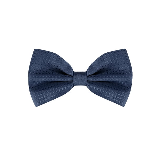 CORBATA DE LAZO PREATADA INSPIRE CHIC PARA HOMBRES CON PUNTOS DE POLKA, CORBATAS DE BODA, COLOR AZUL MARINO, TALLA ÚNICA