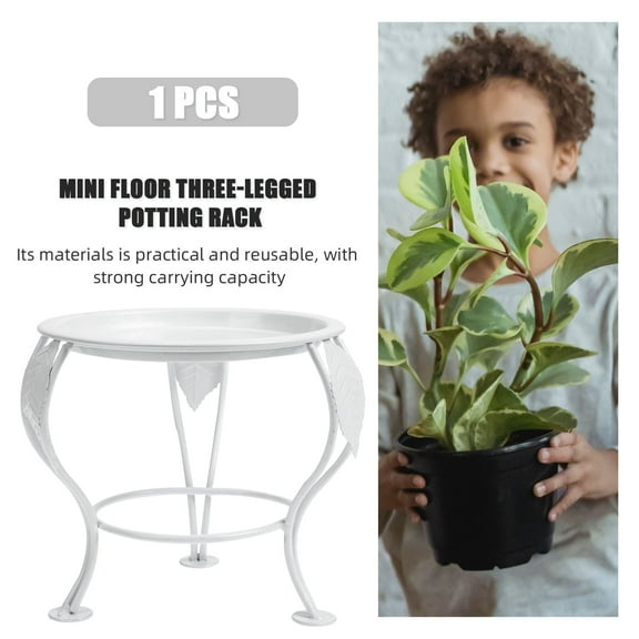 CHICHUMID Tall Plant Stands Indoor Planter Pot Stand Iron White Display Flower Pots For Room 1Pack 5.3x5.3in