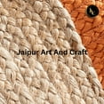 thumbnail image 3 of Jaipur Art And Craft Orange with Beige Border Handmade Oval Braided Reversible Jute Area Rug Rug Size - (8x11 Sq Feet), (96x132 Inches), (240x330 CM), 3 of 5