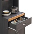 thumbnail image 4 of Hodedah 54" Tall Kitchen Cabinet with 1-Drawer in Black-Beech, 4 of 4