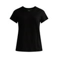 thumbnail image 5 of Time and Tru Women’s Slub Jersey Crewneck Tee with Short Sleeves, 2-Pack, Sizes XS-3XL, 5 of 5