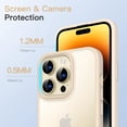 thumbnail image 4 of JETech Matte Case for iPhone 14 Pro Max 6.7-Inch, Shockproof Military Grade Drop Protection, Frosted Translucent Back Phone Cover, Anti-Fingerprint (Light Gold), 4 of 6