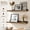 Brown, variant on Small Floating Wall Shelves, Set of 2 Oak Display Ledge Shelves with Lip, Wall Mounted Wooden Shelves for Bedroom, Bathroom, Kitchen, Living Room Decor
