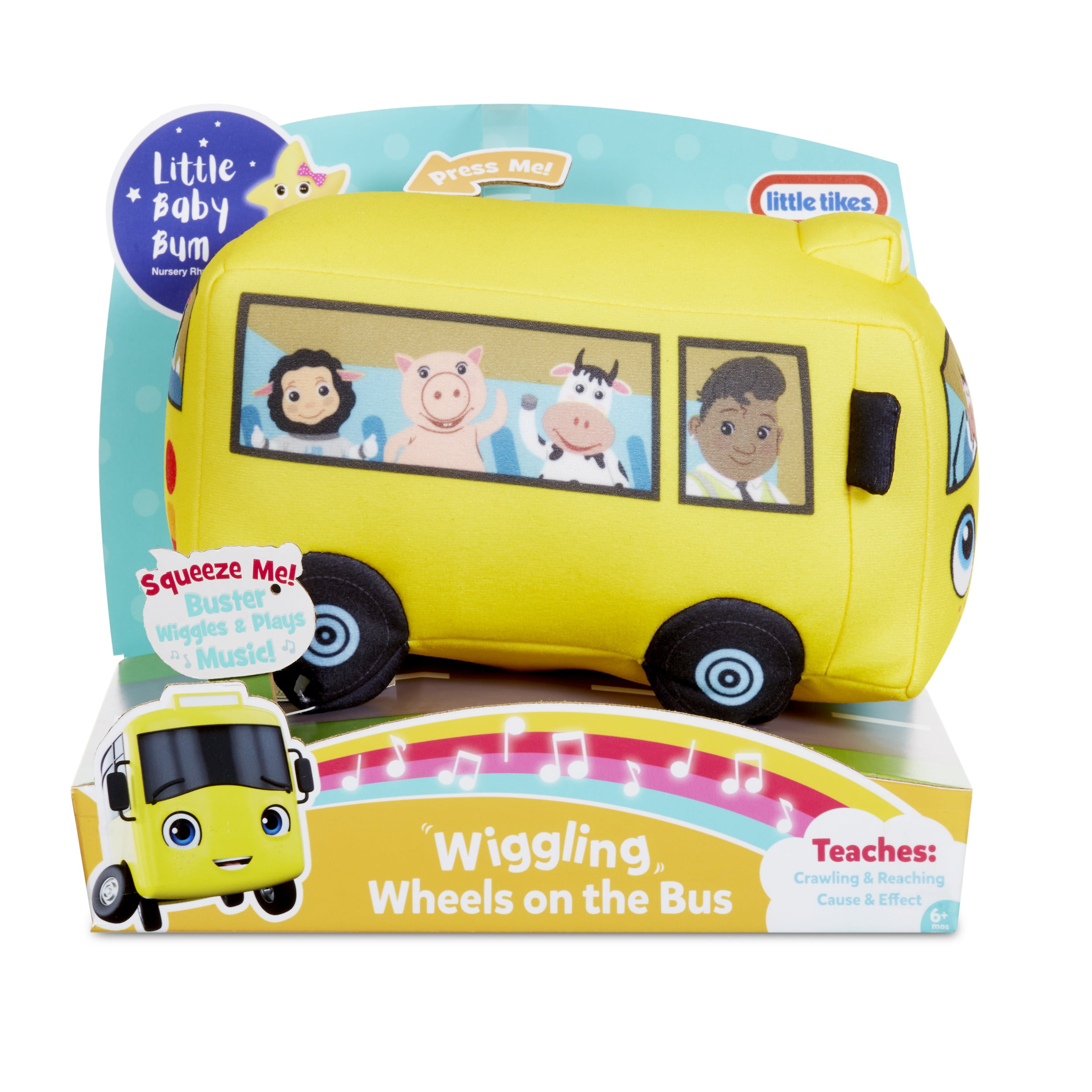 Baby Bum Wigglin Wheels On The Bus Official Plush Toy Squeeze Buster Awesome 