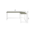 thumbnail image 5 of L Shape Computer Desk with CPU Holder and Casters, Gray, 5 of 5