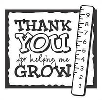 Thank You For Helping…Grow School Teacher Wall Decals Stickers, 11x11-Inch Black