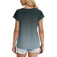 thumbnail image 4 of Olyvenn Womens Tops Summer Basic T Shirts Business Casual Loose Fit Cap Sleeve Tee Cute Clothes Trendy Fashion Outfits Dark Gray L, 4 of 6