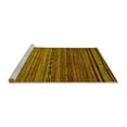 thumbnail image 2 of Ahgly Company Machine Washable Indoor Square Oriental Yellow Modern Area Rugs, 7' Square, 2 of 4