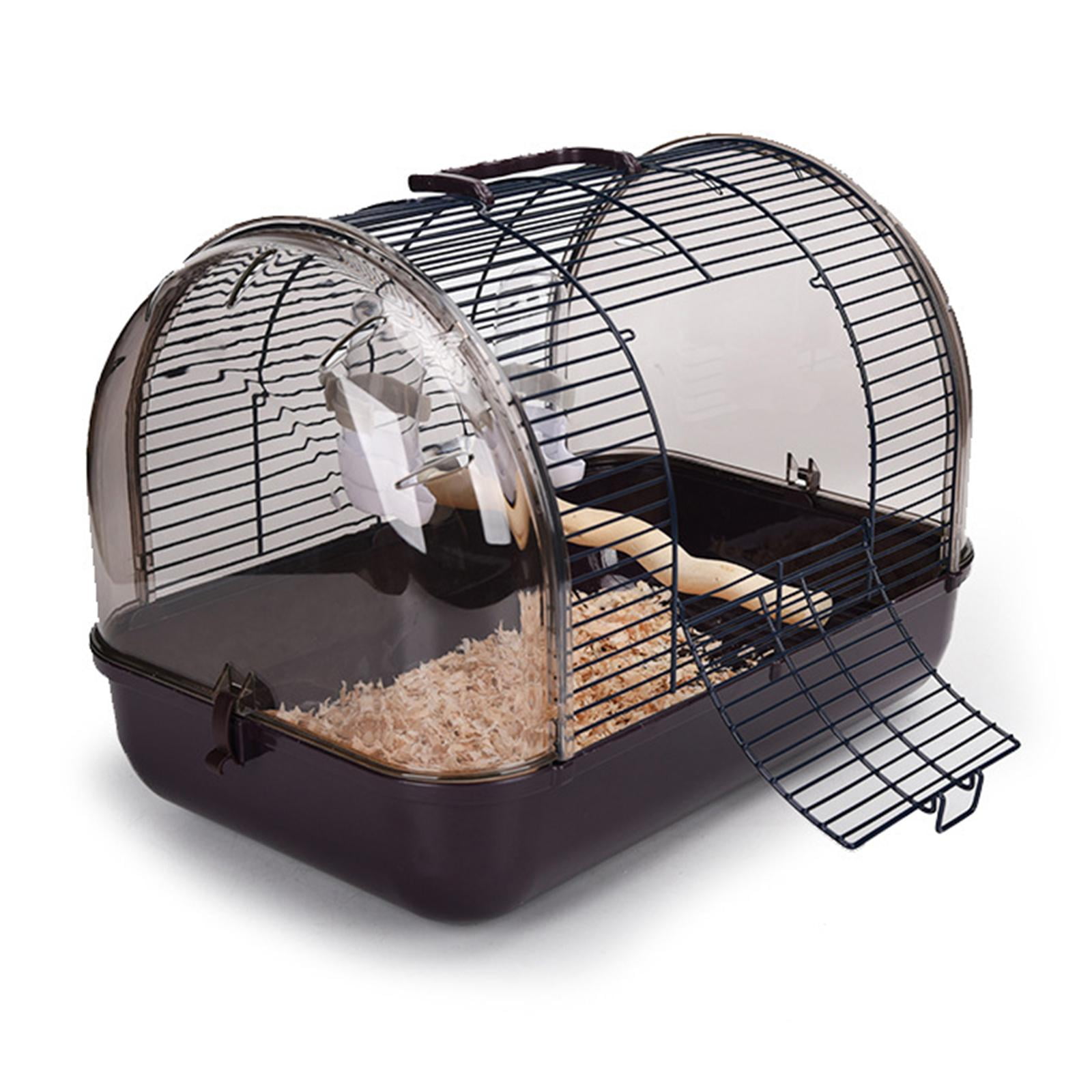 Bvdfgk Bird Travel Cage Pet Cage Easy to Clean Small Visible Window Portable Breathable Brown