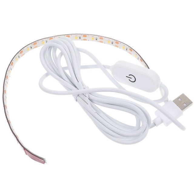 2 Meters 5V USB 3000K Warm White Light Sewing Machine Lighting Portable Adhesive Light Strip for Home Office