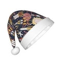 thumbnail image 2 of Fuzoiu Cartoon Space 1 Print Santa Hat Christmas Hat for kids,Santa Hats with Pompom, Unisex Xmas Holiday Hat for Christmas New Year Festive Party Supplies, 2 of 6