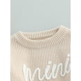 thumbnail image 6 of Bagilaanoe Toddler Baby Girl Boy Knitted Sweater Long Sleeve Letter Embroidery Pullover 6M 12M 24M 3T 4T 5T 6T Kids Warm Jumpers Tops Fall Loose Knitwear, 6 of 8