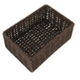 thumbnail image 4 of Miangastore Coffee Imitated Rattan Woven Desktop Storage Box 1Pcs 8.7X6.1X3.5in, 4 of 8
