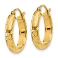 thumbnail image 2 of 14K Yellow Gold Earring Hoop Women'S 13 mm 3 Diamond-Cut Polished, 2 of 3