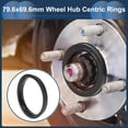 thumbnail image 2 of Unique Bargains 4Pcs Wheel Hub Centric Rings Black Polycarbonate Wheels Center Shaft Shock Absorbing Hubrings  OD 79.6mm to ID 69.6mm, 2 of 7