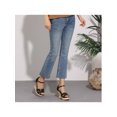 thumbnail image 4 of BLISSFUL STEP Women's Ankle Strap Wood Wedges Platform Wedge Sandals Black 5.5, 4 of 8