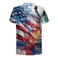 thumbnail image 5 of Vetsdori Men's Fourth of July Shirts Independence Day Short Sleeve Pullover Summer Red White and Blue,American Flag Outdoor Crew Neck Tops for Men, 5 of 5