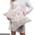 thumbnail image 4 of Floral Fabric by the Yard, Rhythmic Triangles Rose Petals Motifs in Simplistic Composition on Plain Backdrop, Upholstery Fabric for Dining Chairs Home Decor Accents, White Blush by Ambesonne, 4 of 4
