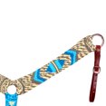 thumbnail image 2 of HILASON Western Wool Hand Tooled Breast Collar Grey & Turquoise, 2 of 2