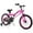 Pink, variant on Costway 18" LED Lighted Kids Bike with Adjustable Seat Coaster Brake Training Wheels Pink