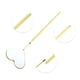 thumbnail image 3 of Unique Bargains 1 Pc Espejo de Pestañas con Patrón de Corazón de Acero Inoxidable Tono Dorado, 3 of 5