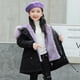 thumbnail image 4 of Abajo Parkas Forro desmontable Cuello de piel real Chaqueta gruesa y cálida - /Black Pink5T, 4 of 4