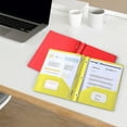 thumbnail image 4 of Plastic File Folders, Heavy Duty Pocket Folders, Letter Size Document Organizer with Business Card Pocket, Durable Water-Resistant Plastic, Office File Storage, Assorted Colors, 4 of 5