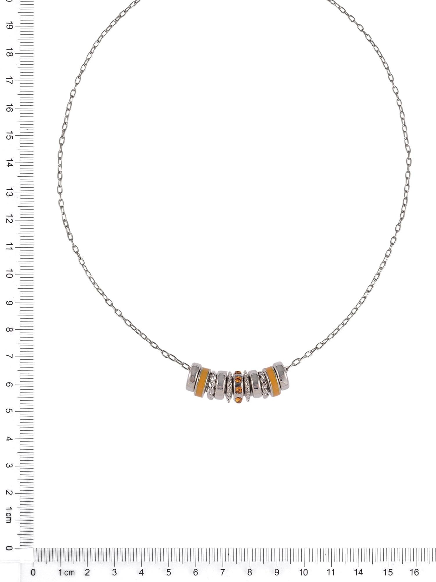 Time and Tru Silvertone Chain with Topaz Birthstone "November" Necklace