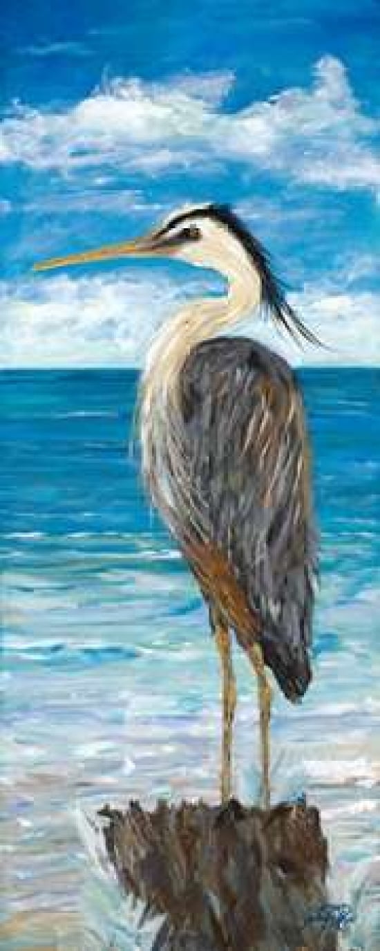 Heron In The View I Canvas Art - Julie DeRice ()