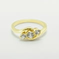 thumbnail image 5 of LBG British Made 18k Yellow Gold Cubic Zirconia Womens Promise Ring - 33 size options - Size 10.75, 5 of 7