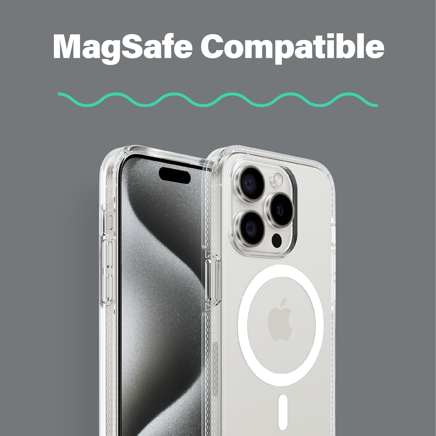 Phone Case iPhone 15 Pro Case MagSafe Compatible - & iPhone 15 Accessories with 12ft Drop Protection, Scratch Resistance + 5G & Wireless Charging