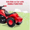 thumbnail image 3 of Lumiparty 6V Bubble Motorcycle Ride on Toy Car for Kids, with Music, LED Headlights, Forward/Reserve, Pedal, 3 Wheels Ride on Motorbike for Kids 3-8, Red, 3 of 7