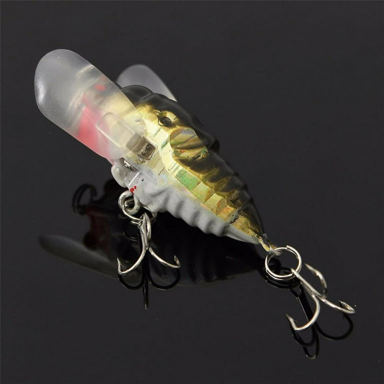 Random Color fishing New Promotions 1 Pc 4-Color Insect Cicada Baits  Fishing Lures Bass Crank Baits 4cm Pesca Float Baits A7O0