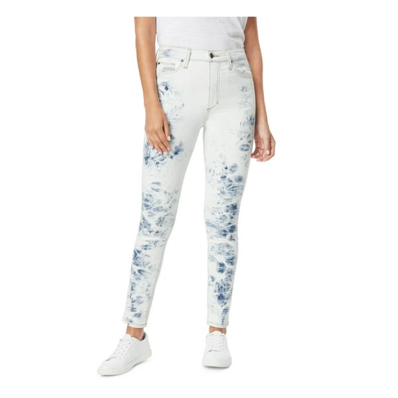 JOE'S Womens Light Blue Patterned Skinny Jeans 24 Waist