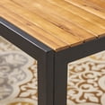 thumbnail image 2 of GDF Studio Azelea Outdoor Industrial Acacia Wood Dining Table, Black and Teak, 2 of 3
