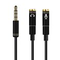 thumbnail image 4 of Cable 3.5mm 1 Audio Micrófono Aux 2 para Laptop Negro, 4 of 9