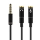 thumbnail image 3 of Cable 3.5mm 1 Audio Micrófono Aux 2 para Laptop Negro, 3 of 9