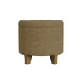 thumbnail image 5 of HomePop Small Round Button Tufted Storage Ottoman, Mocha Velvet, 5 of 8