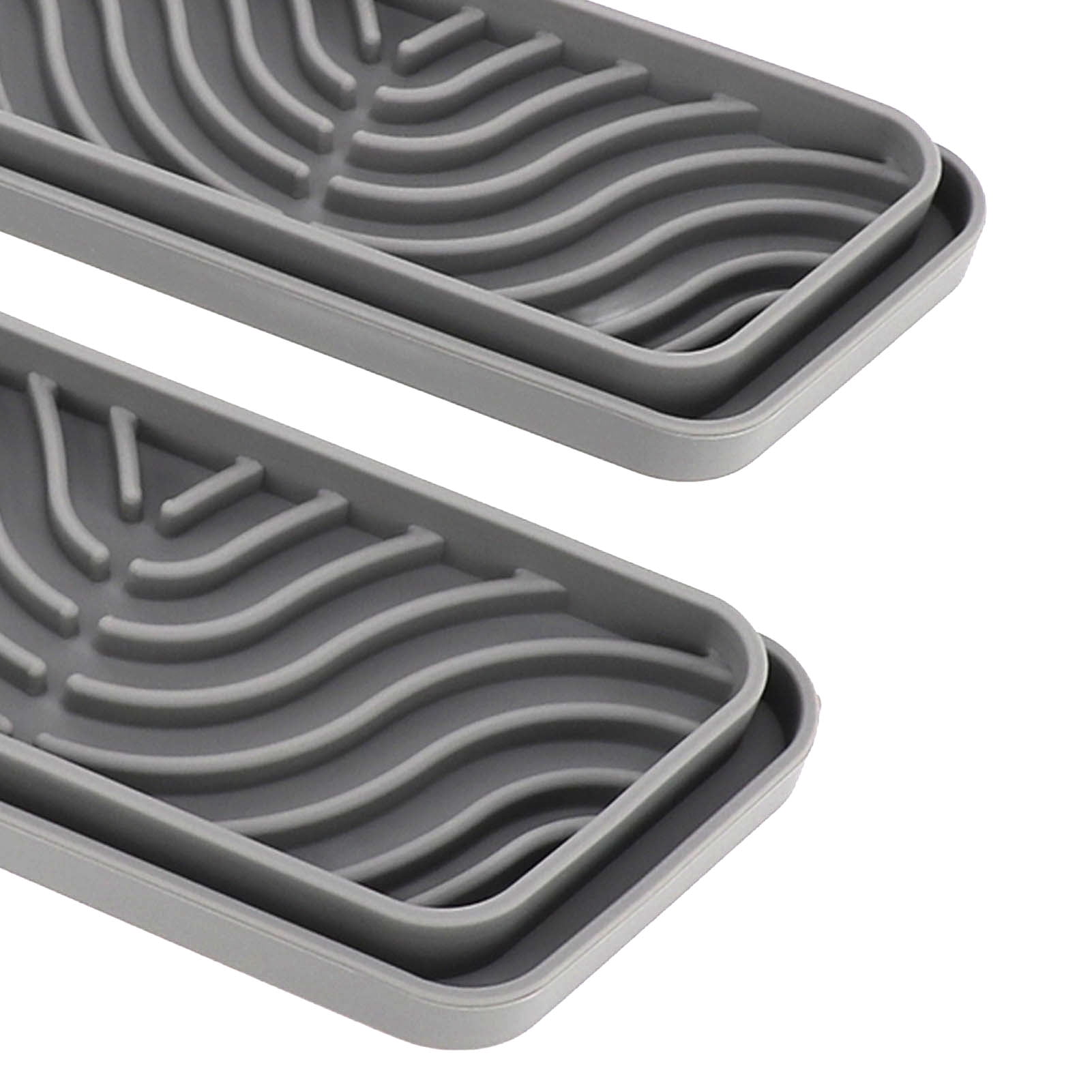 Refrigerator Drip Catcher Tray, Reusable Silicone Refrigerator Water Drip Tray Catcher Anti Slip  For Household Use