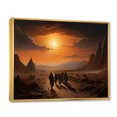 thumbnail image 2 of Designart "Golden Dome Islam painting I" Islamic Floater Framed Canvas Art Print, 2 of 7