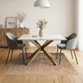 thumbnail image 3 of ODIKA 5'x7' Beige Geometric Reflection Warm Washable Area Rug Modern Abstract With Natural Tones And Design Easy Care, Non-Shedding, Pet Friendly, for Small Living Room, Bedroom, 3 of 7
