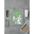thumbnail image 3 of Space Pizza Invasion Graphic Tee T-shirt Color Men's, 3 of 3