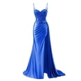 thumbnail image 1 of Vestido de fiesta RUMUGUYA, modesto y largo, con tirantes finos, azul real, 1 of 6