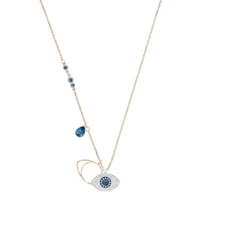 Swarovski Women's Blue Evil Eye Pendant Necklace