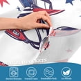 thumbnail image 5 of Yayeee Kitchen Curtains Tier Set of 2 Light Filtering 57"x36" Over Sink Window Panels, Cartoon American Football Helmets, 5 of 7
