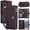 Darkpurple, variant on Dteck for Samsung S23 FE Case, Crossbody Shoulder Strap RFID Blocking Shockproof Magnetic Closure Flip Stand Card Slot Wallet Zipper Lanyard Phone Case Cover, Black