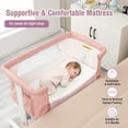 Gymax 3in1 Baby Beside Sleeper Crib with 5Level Adjustable