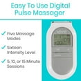 thumbnail image 2 of Vive TENS Unit Digital Pulse Massager – EMS & Muscle Stimulator for Pain Relief Therapy, Back, Body, Recovery & Cramps – Rechargeable with 4 Reusable Pads & Adjustable Intensities, 2 of 9